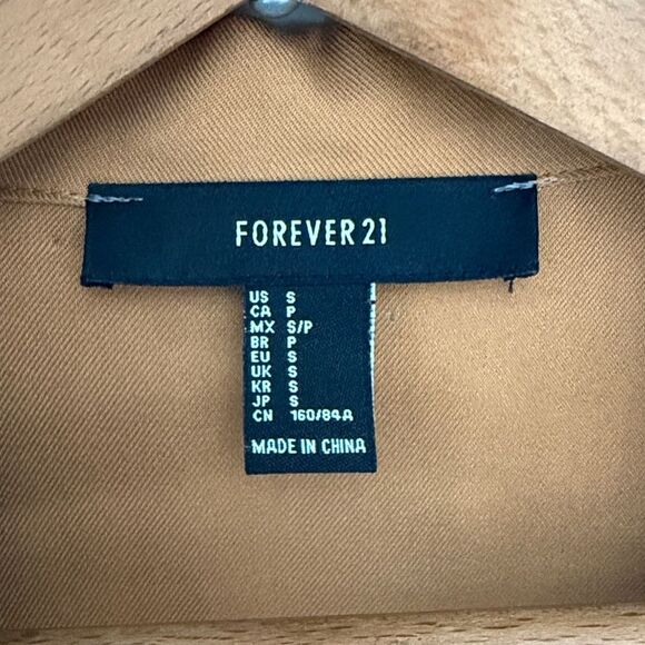 Forever 21 Mustard Yellow Longline Tie Waist Lightweight Blazer Jacket - Picture 5 of 5